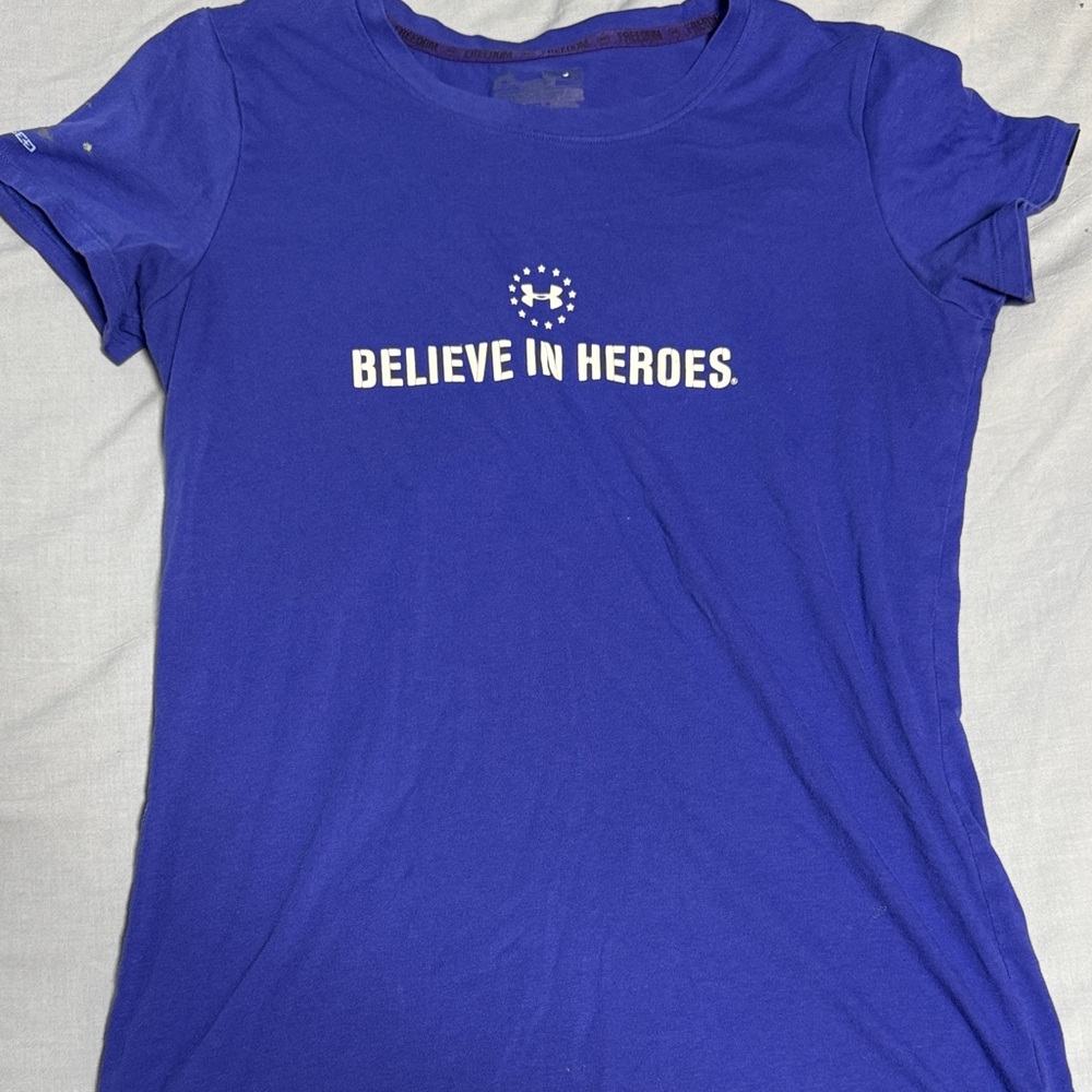 Under Armour Believe in Heroes Blue Tee